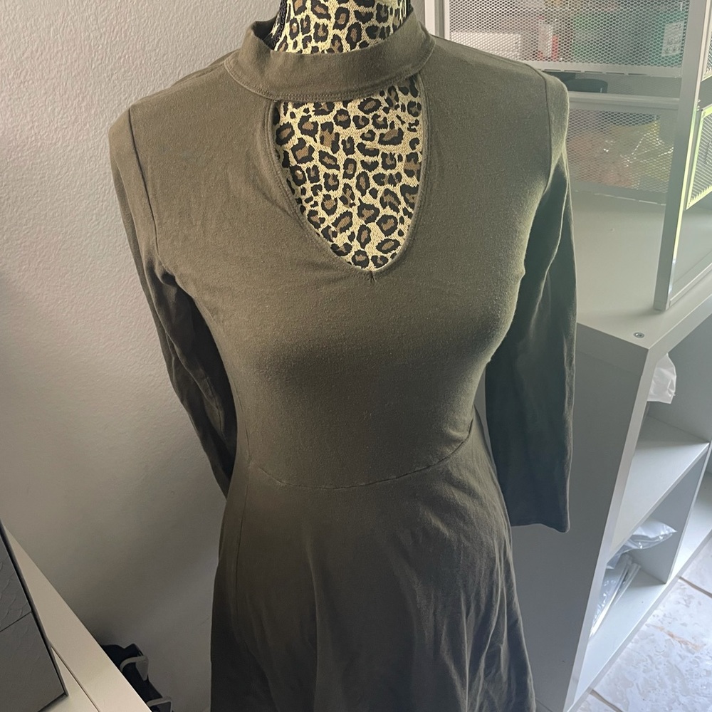 Olive Low cut Dress